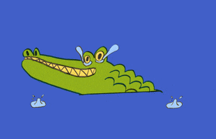 Un crocodile qui pleure de rire